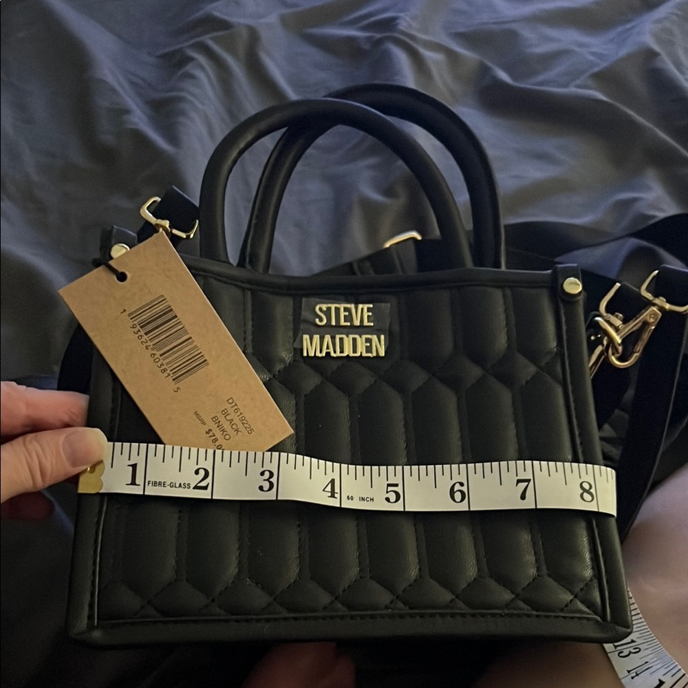 NWT Steve Madden Black Mini Quilted Bag
